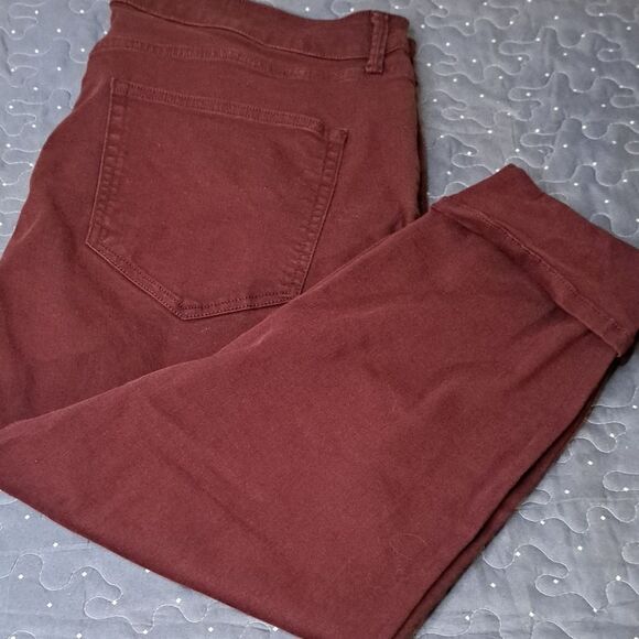 Warp + Weft JFK New York City Wine Capri jeans size 20 - Picture 1 of 8
